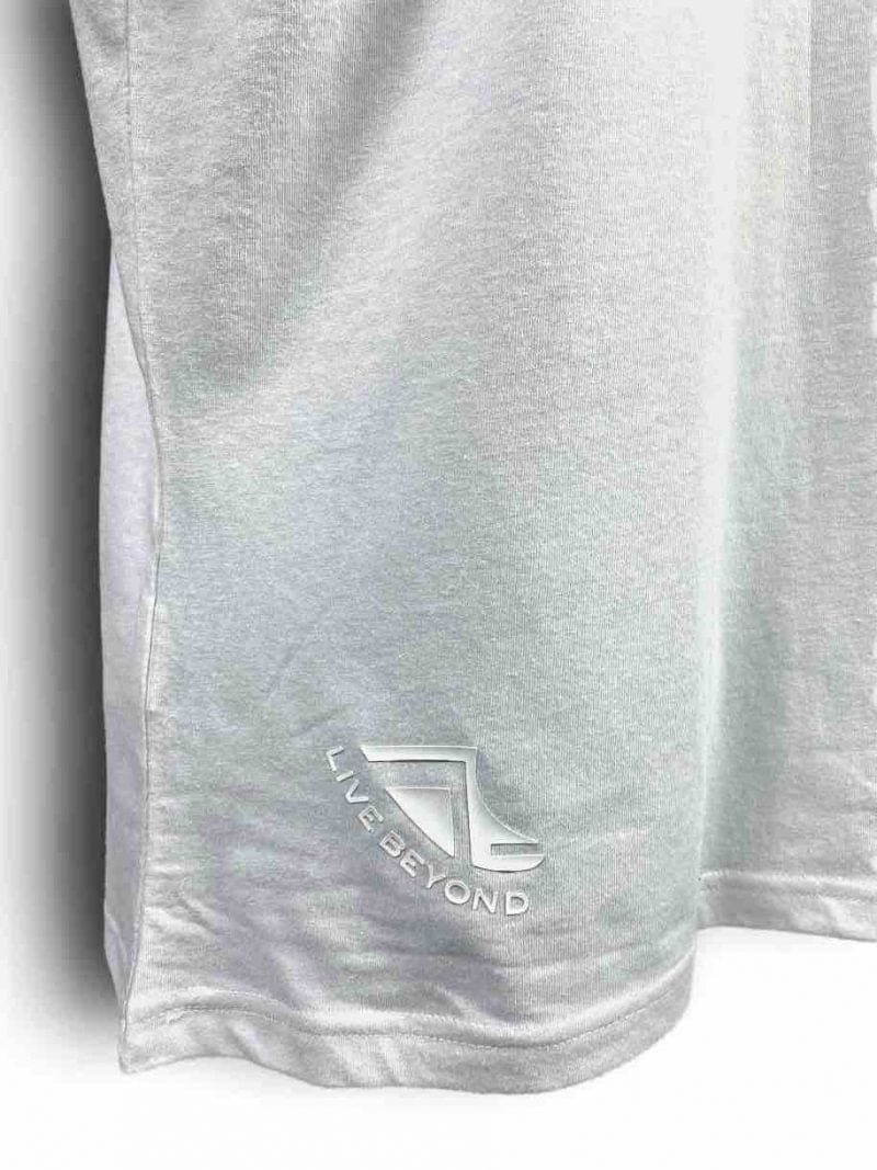 Close up image of Balance Collection Premium White T-Shirts White rear silicone detail