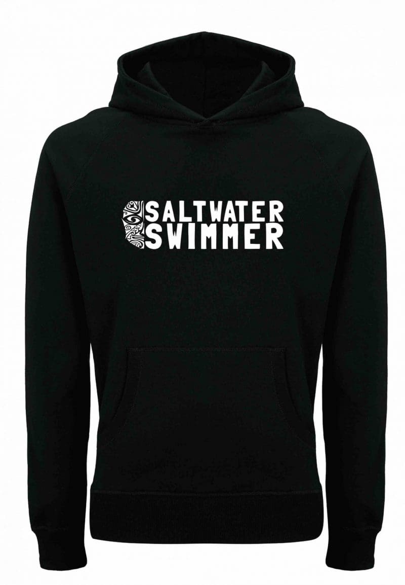 Saltwater Swimmer Hoodie Black FRONT 1078 scaled