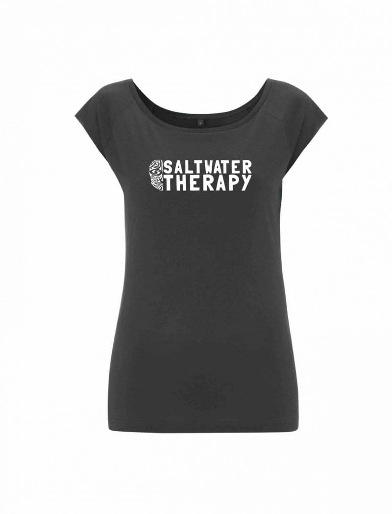Saltwater Therapy Bamboo Ladies T Grey FRONT 1928 scaled