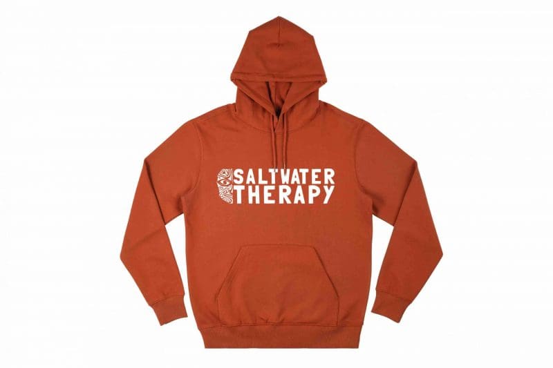 Saltwater Therapy Hoodie Dark Orange FRONT 8120 scaled