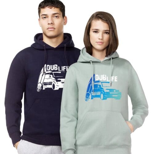 Sustainable hoodie with 80% organic cotton and 20% recycled polyester